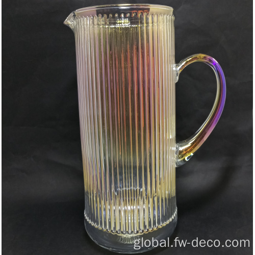 Glass Pitcher & Carafe colored plating crystal drinking glass water jug Factory